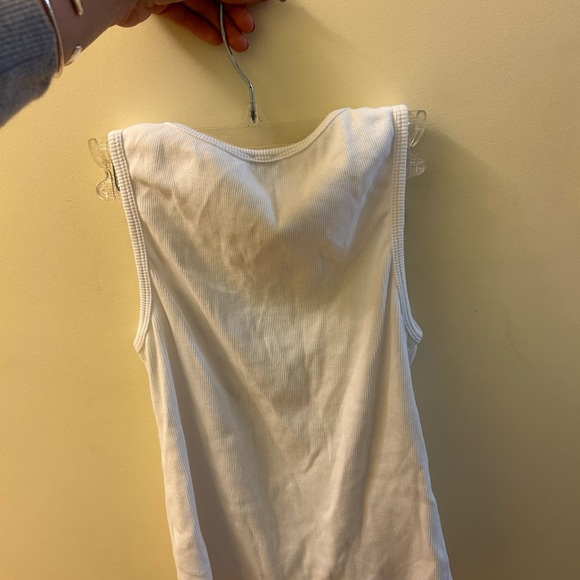 Anthropologie Maeve White Buckle Strap Tank Top - Picture 2 of 2